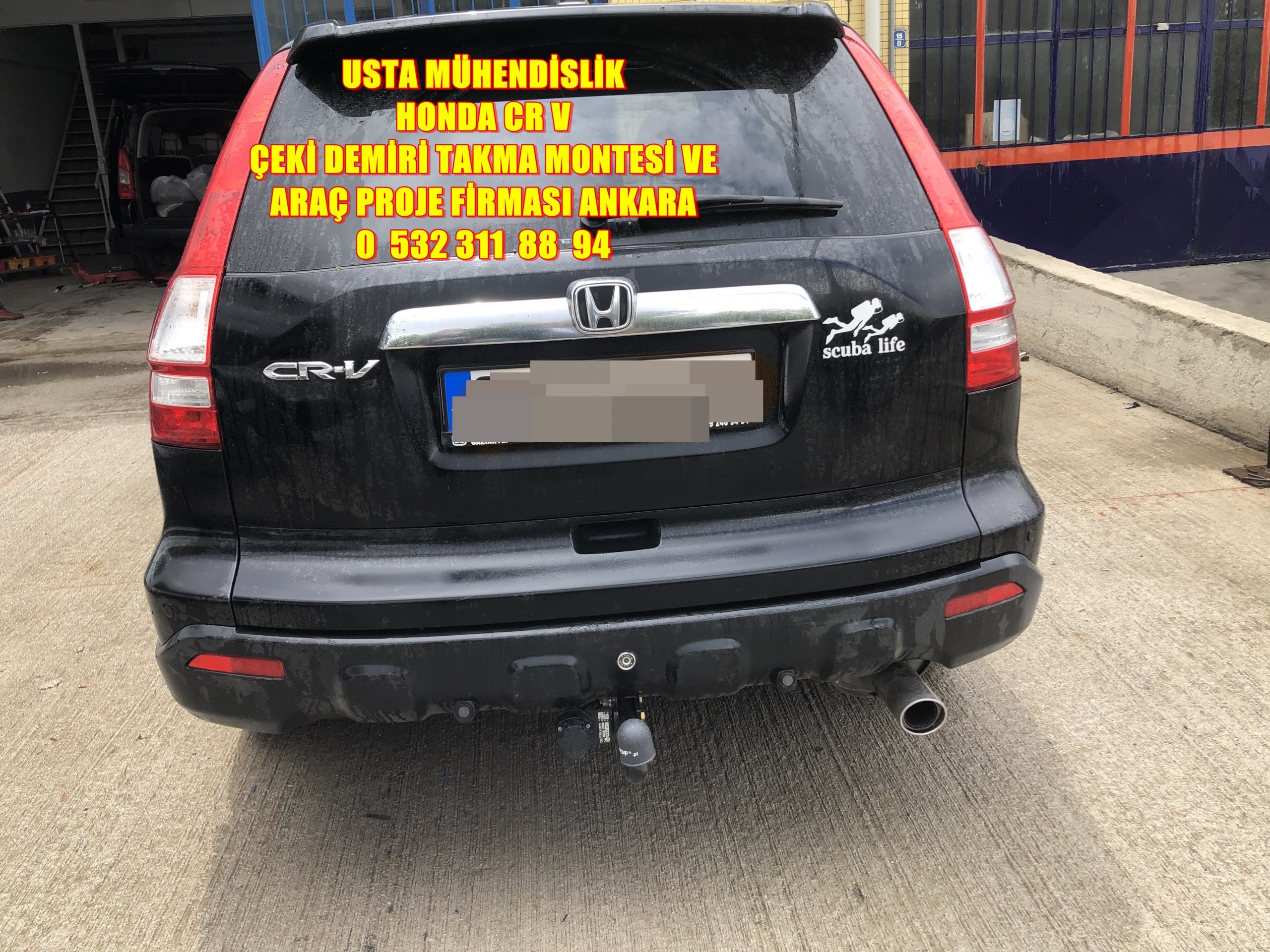 CRV HONDA çeki demiri takma montesi ve araç proje ankara Usta mühendislik 05323118894