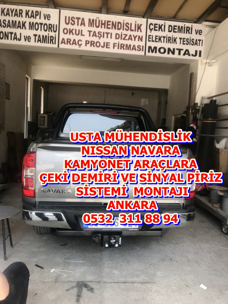 NISSAN NAVARA KAMYONET ARAÇLARA ÇEKİ DEMİR BAGLAMA MONTAJI VE ARAÇ PROJE FİRMASI ANKARA USTA MÜHENDİSLİK 05323118894